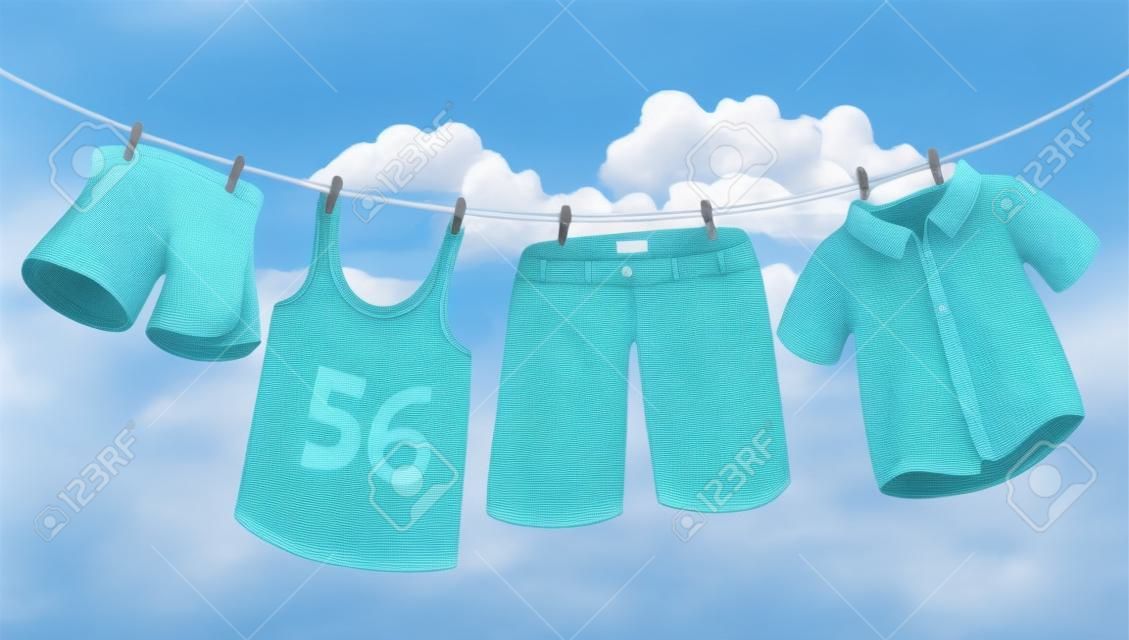 clothes on washing line