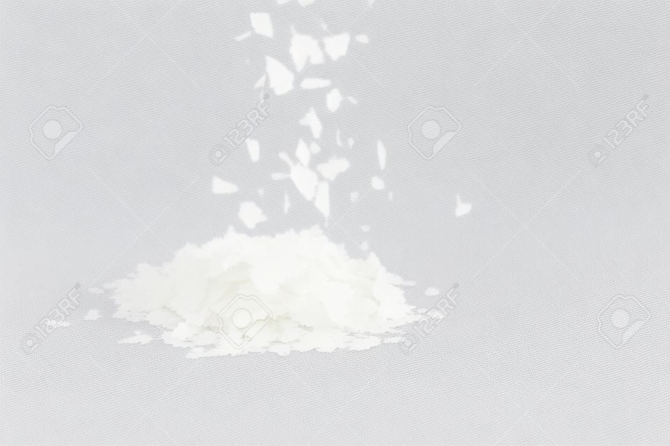 bonito flakes in a white background