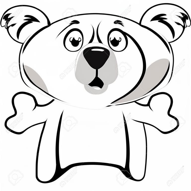little chibi polar bear kid cartoon expression pack collection in vector format
