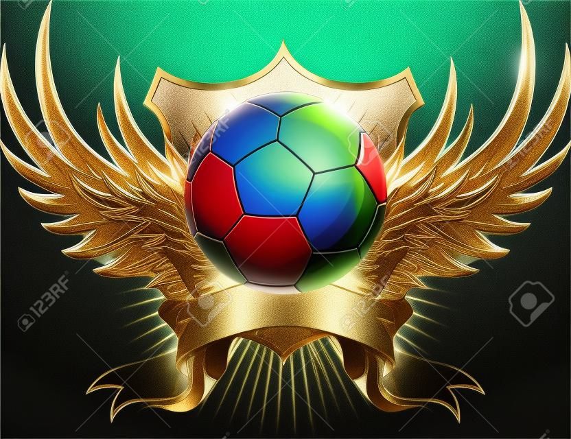winged soccer ball emblem