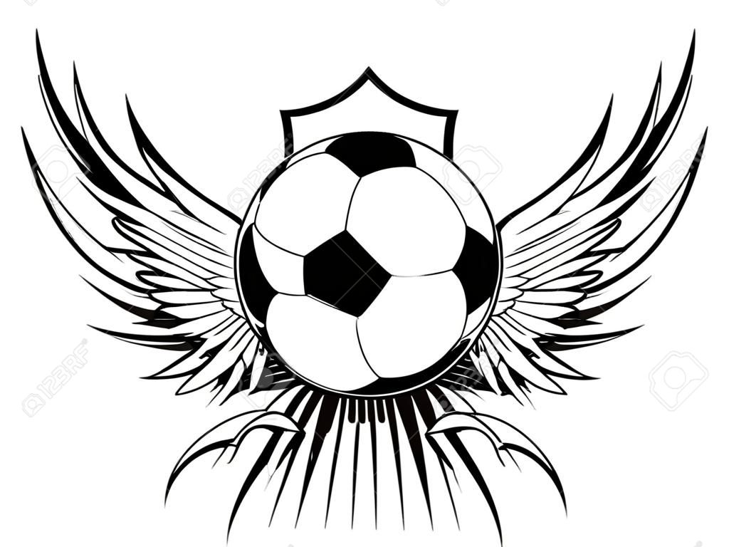 winged soccer ball emblem