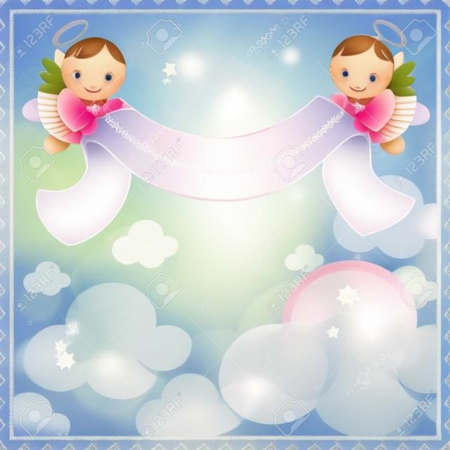 cute Baby Engel mit Multifunktionsleiste-banner
