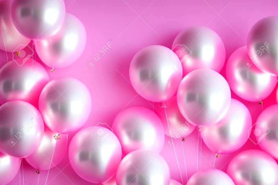 globos rosados ??del partido