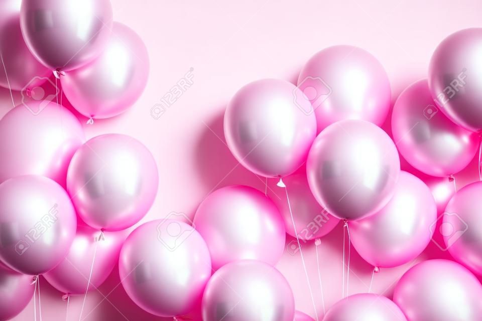 Balões de festa cor-de-rosa