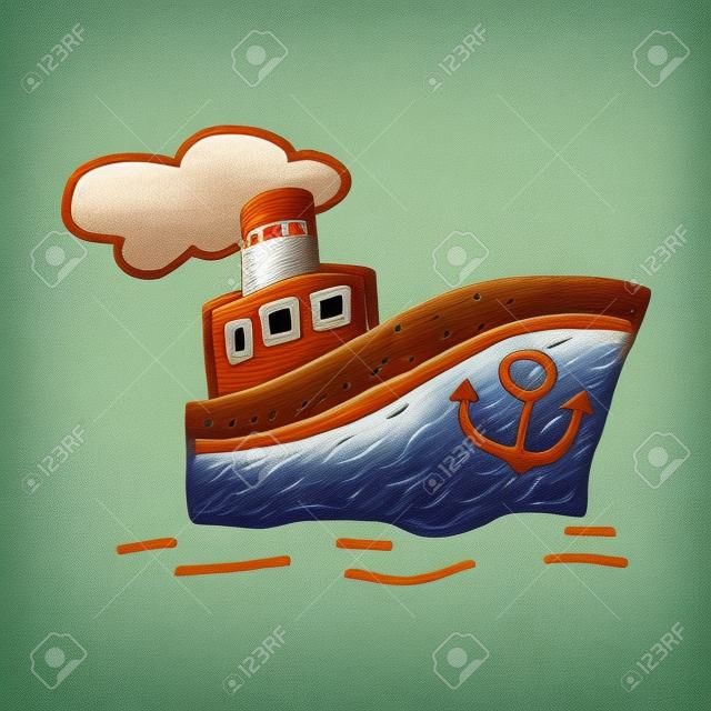 doodle Steamship