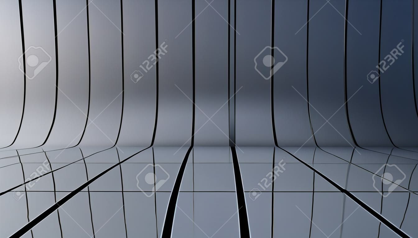 Glossy background with lines that curve upward