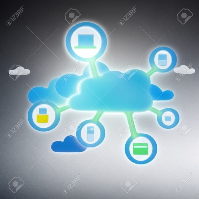 Cloud computing concept. 