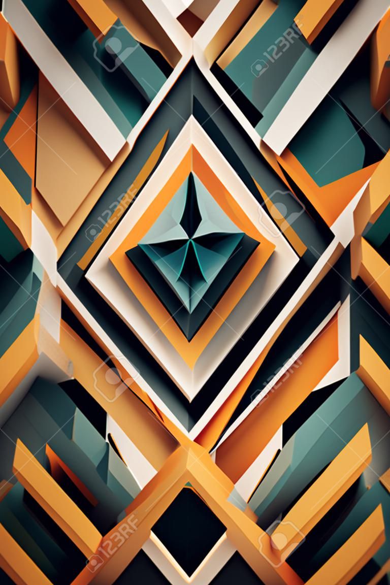 3d rendering, abstract geometric background, computer-generated image.