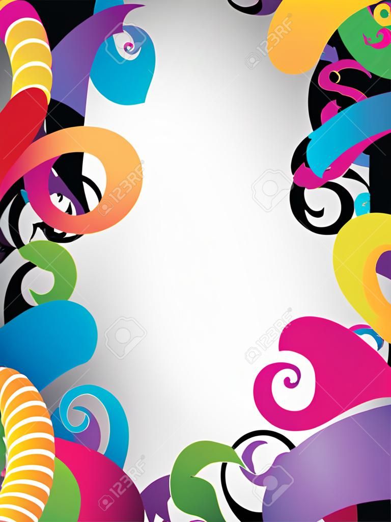 Hermoso marco de elementos de diseño multicolor