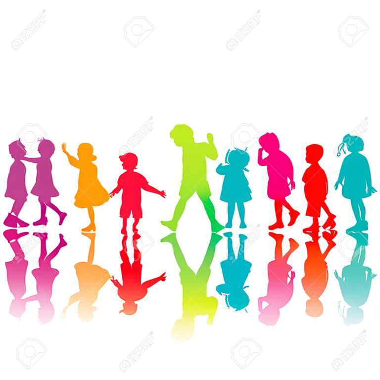 Set di Sagome di bambini colorate