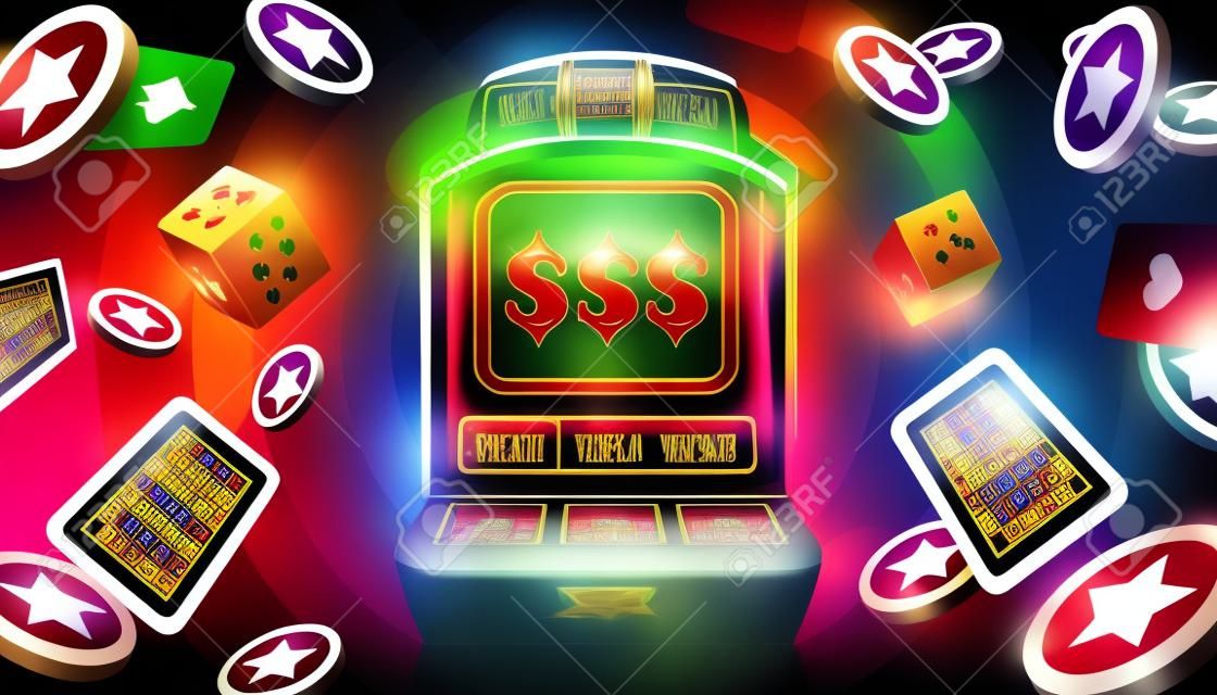 Premium Vector  Casino slots winner fortune of luck 777 win