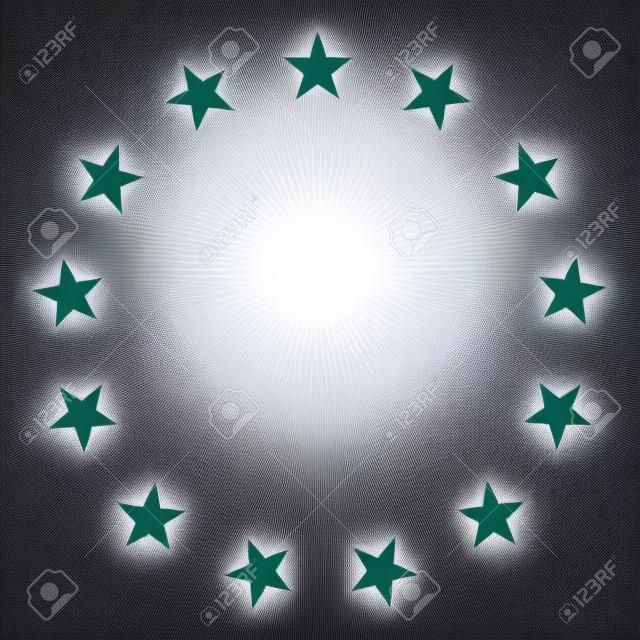 13 Stars Circle Vector Illustration