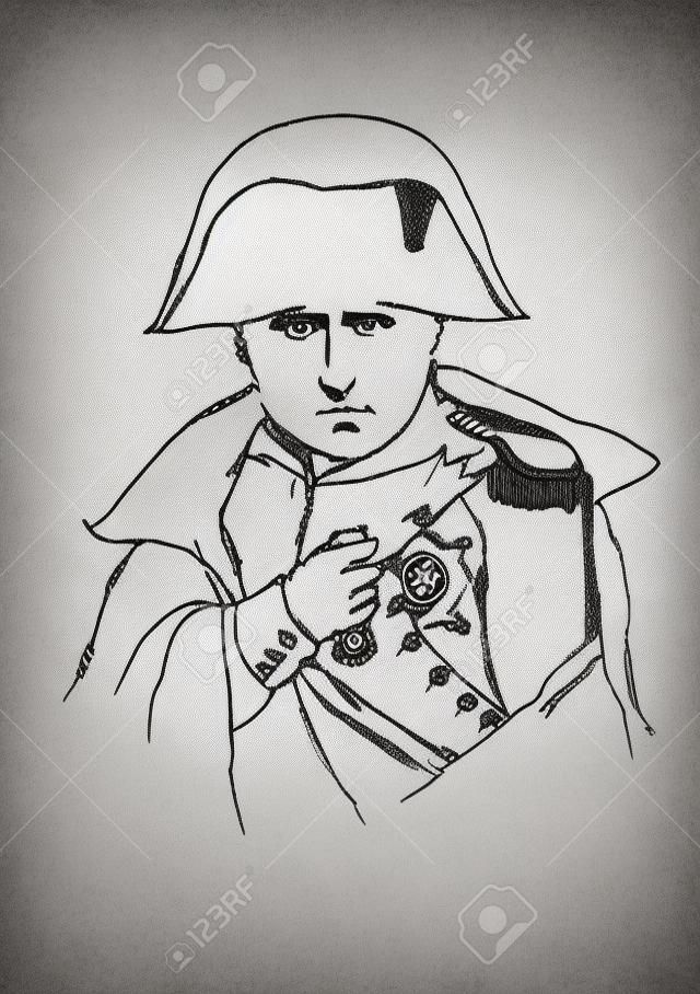 Napoleone Bonaparte disegno vettoriale ritratto