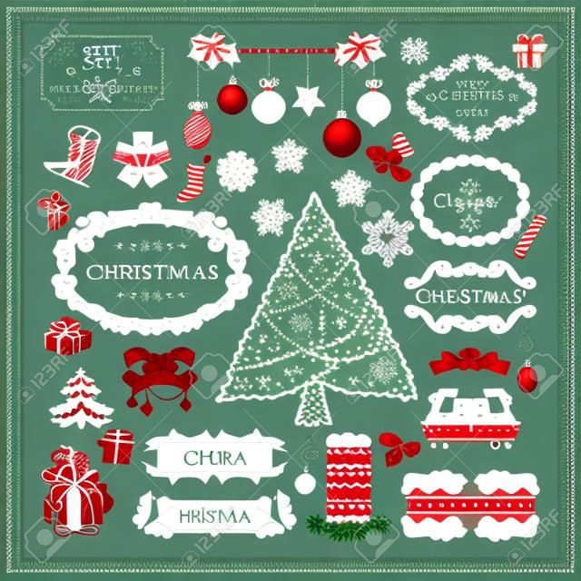 Set of Christmas Design-Elemente
