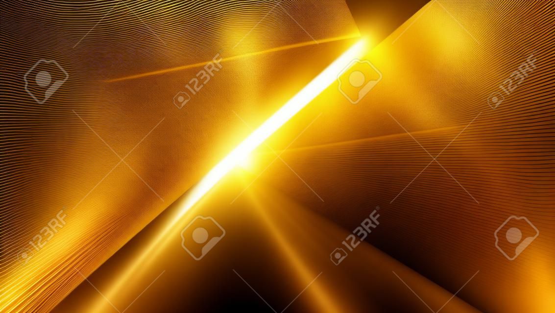 Abstract golden lines texture background shaped like tall buildings looking up