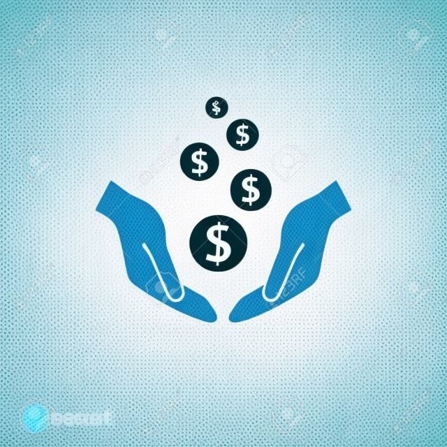 Pictograph of money in hand