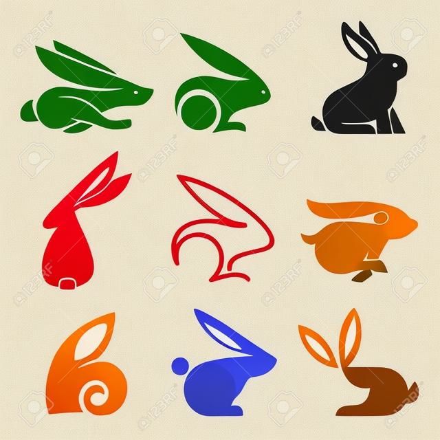Symbole d'icône d'animal de compagnie d'animal de mammifère de lapin