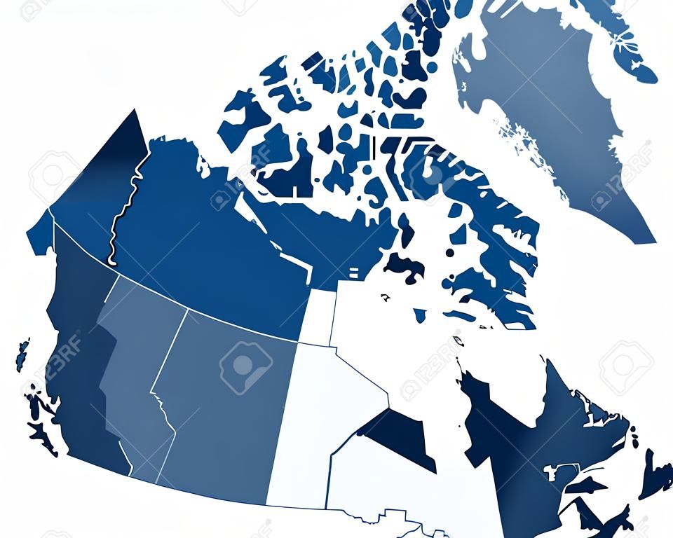 Kanada Blue- und Provinzen