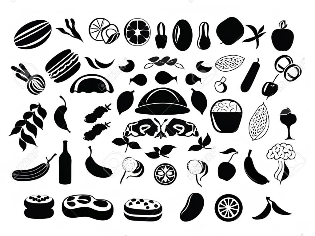 il simbolo del cibo formata da icone cibo