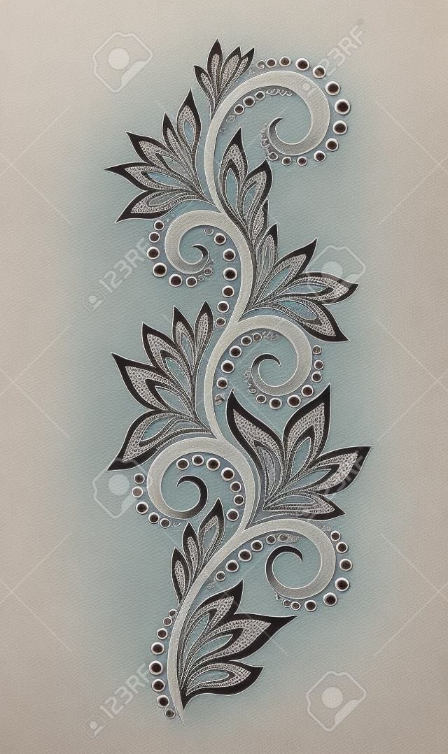 Isolated floral design element  With the effect of lace eyelets  Many similarities in the profile of the artist