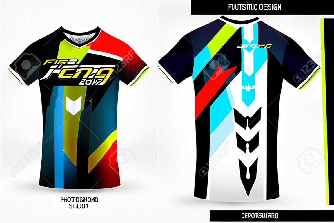 Futuristic jersey design suitable for sports, racing, soccer, gaming and esports vector