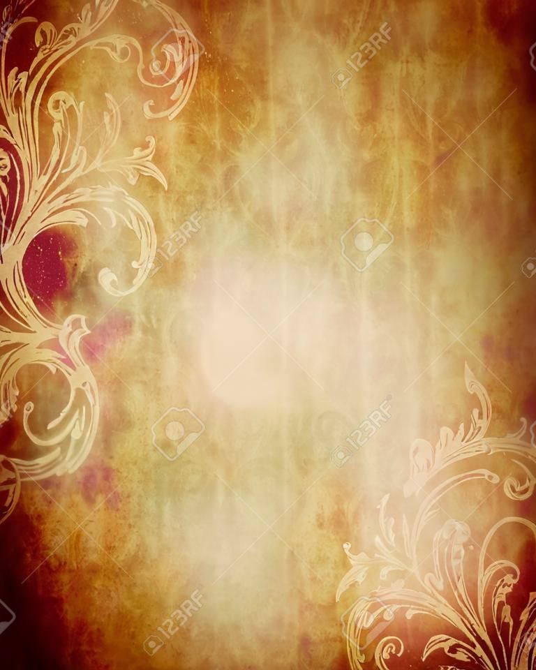 Vintage paper background with grunge and decorative details