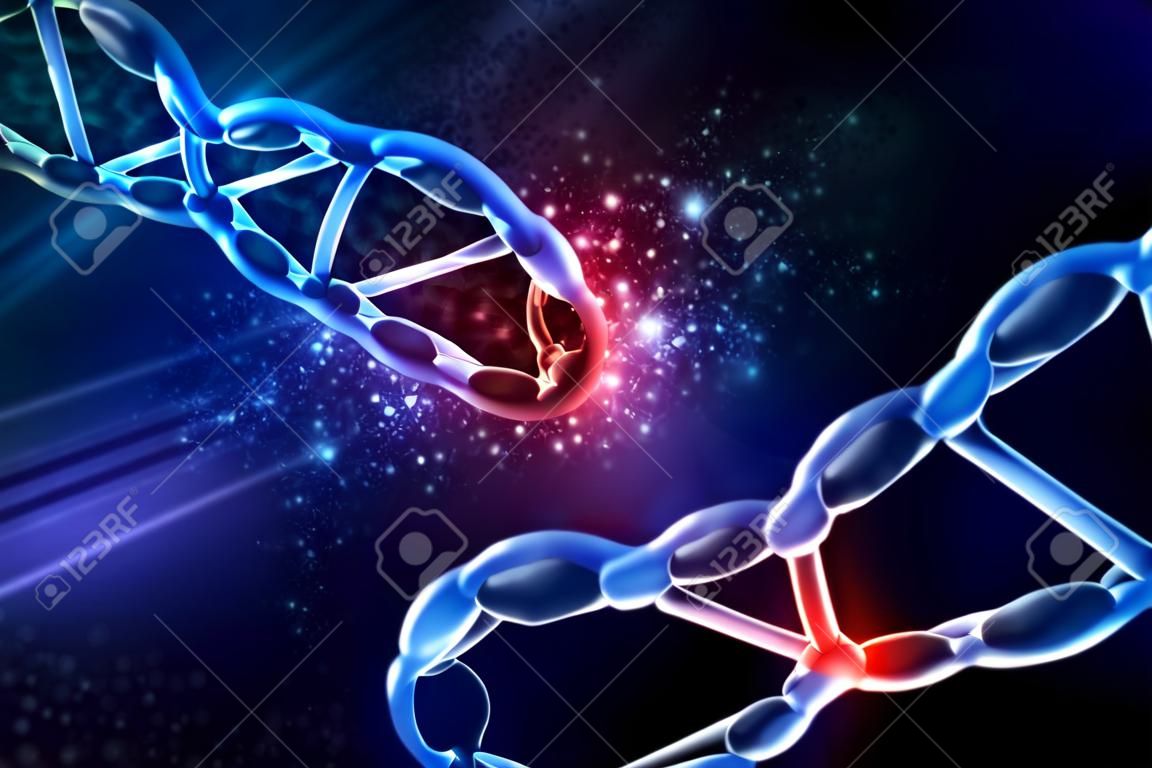 Ilustración digital de ADN