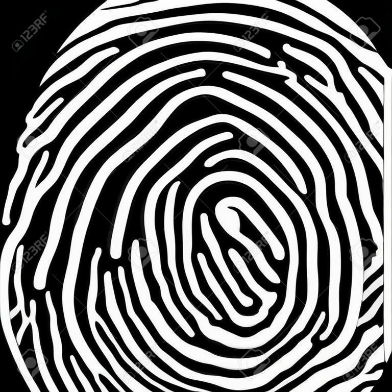 fingerprint in negative detailed illustration