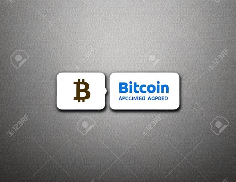 Bitcoin accepted sticker