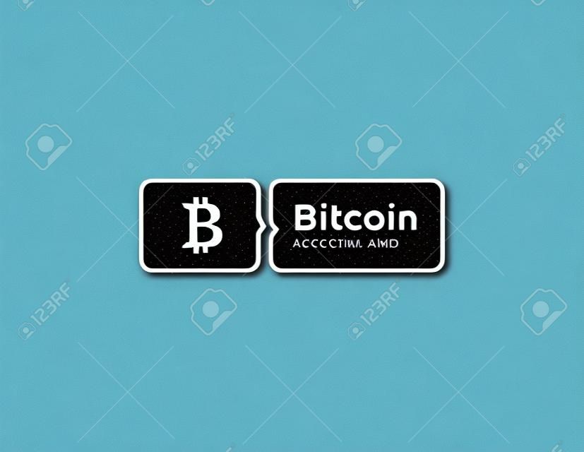 Bitcoin accettato adesivo