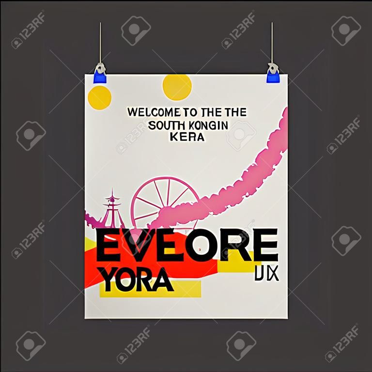 Welcome to The Everland South Korea Yongin, South Korea Explore, Travel Enjoy Poster Template