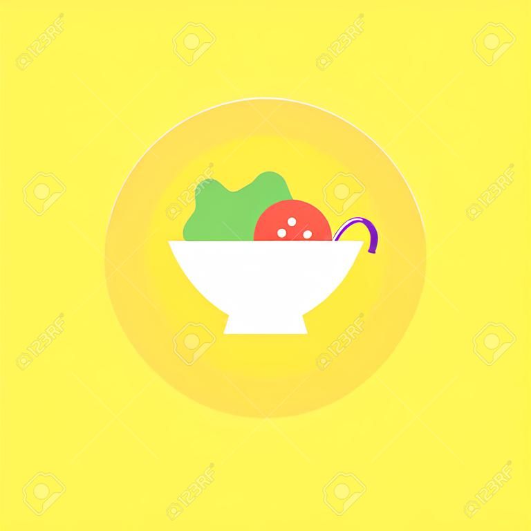 bowl vector flat color icon