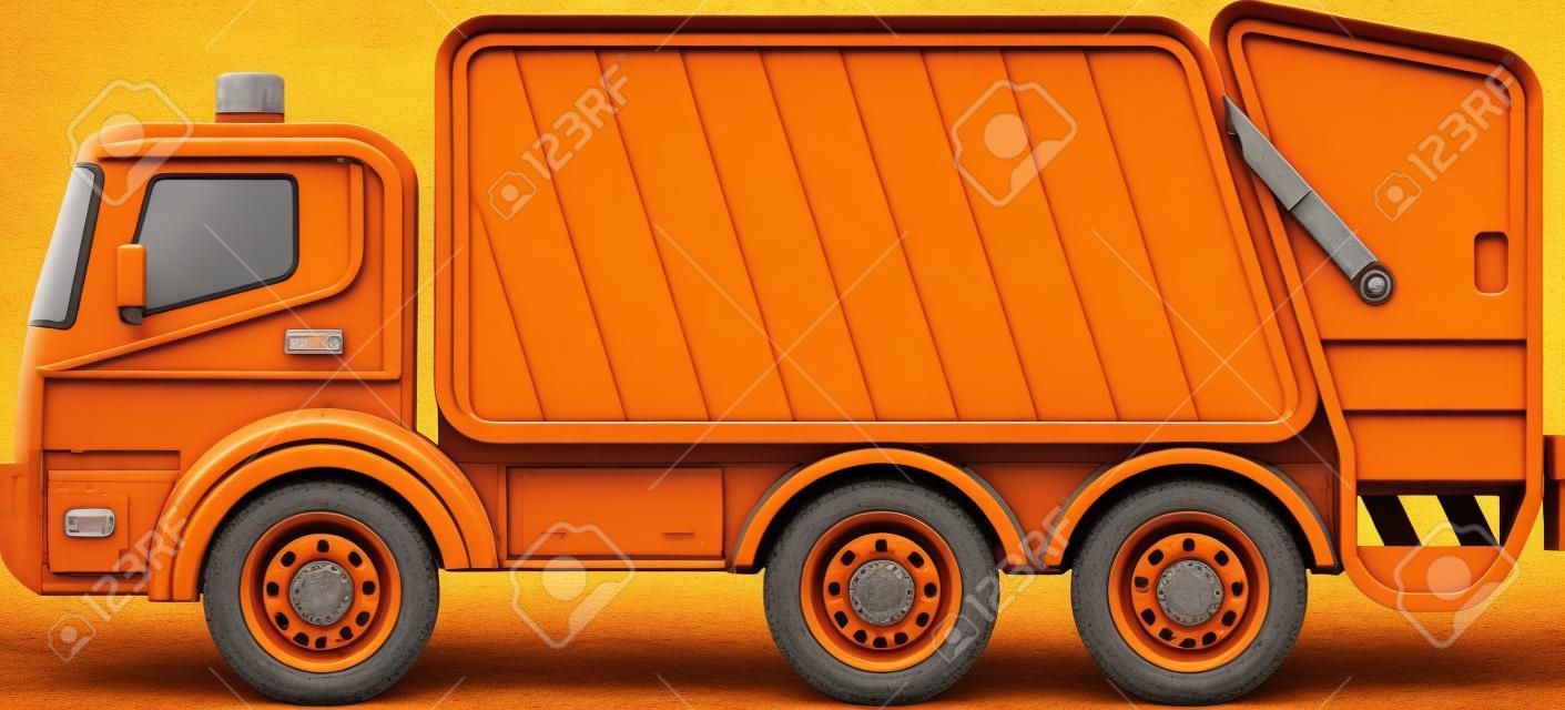 Orange kolorowe śmieciarka
