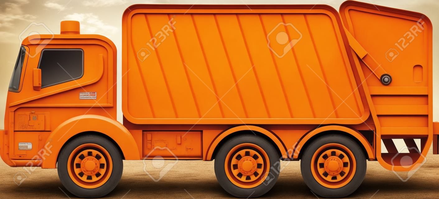 Orange kolorowe śmieciarka