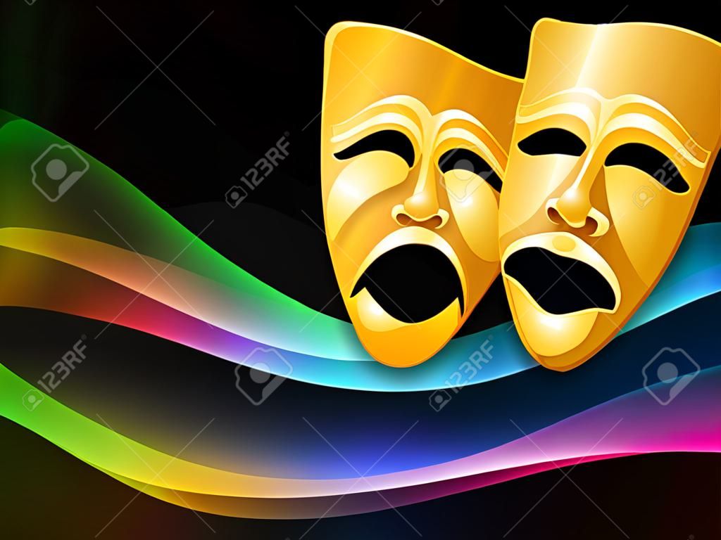 Comedy and Tragedy Mask on Abstract Background
Original  Illustration