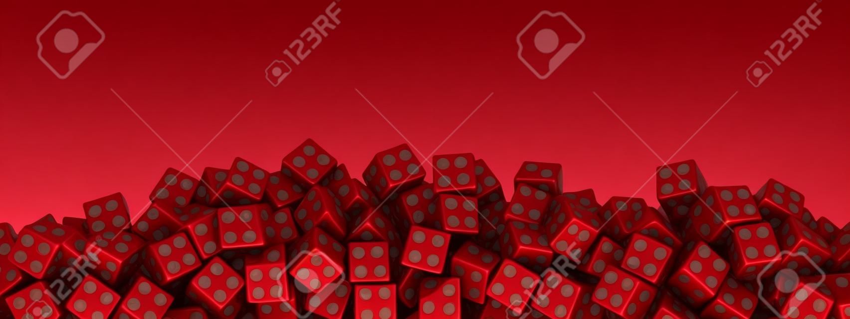 Красные кубики скидка. 3D иллюстрации.