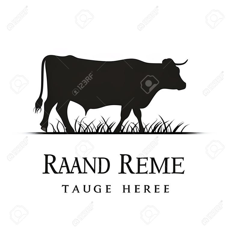 angus vaca logotipo sua empresa