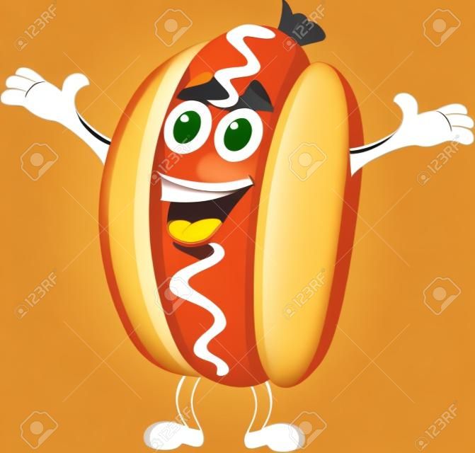 Hot dog cartoon character