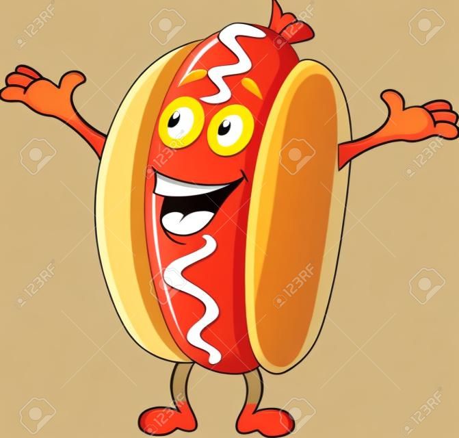 Hot dog cartoon character