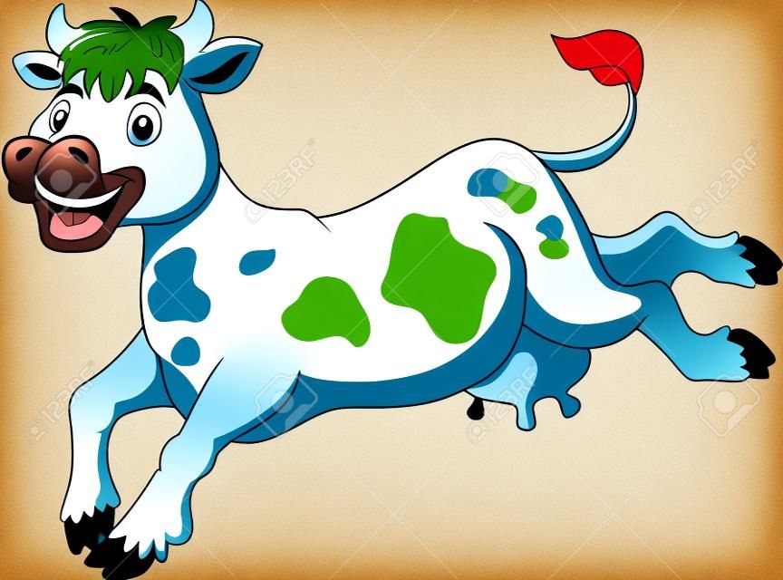 tekenfilm grappige koe een glimlach