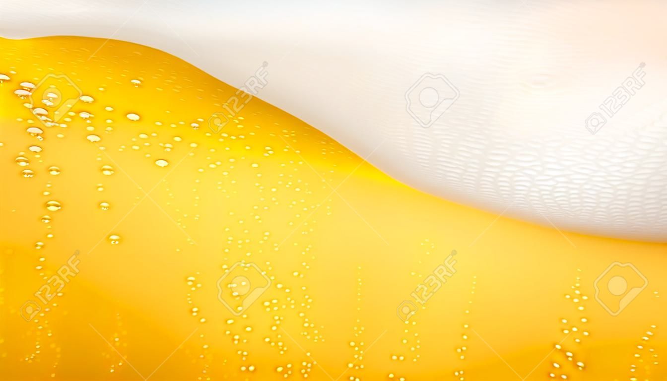 Illustration of lager beer background with a lot of bubbles