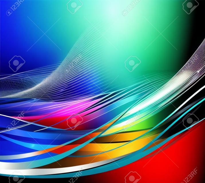 abstrato azul negócio tecnologia colorido onda fundo