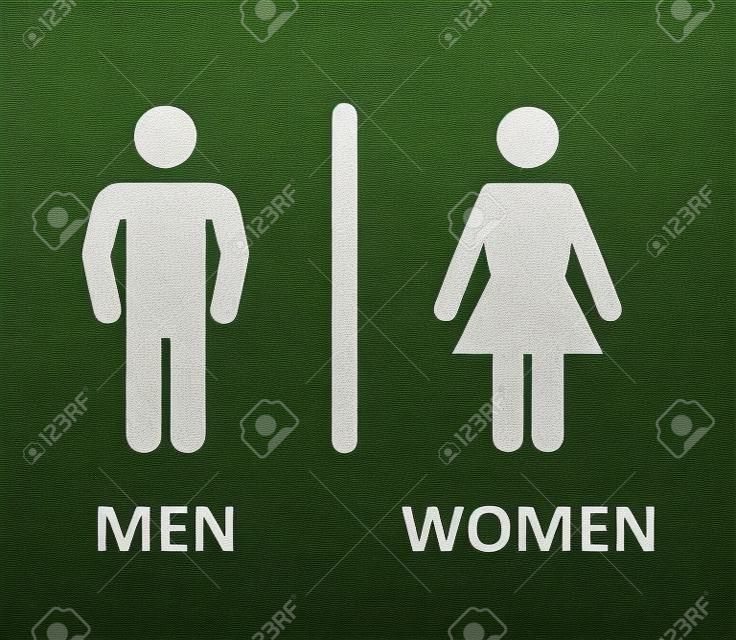 Masculina del lavabo y el signo femenino
