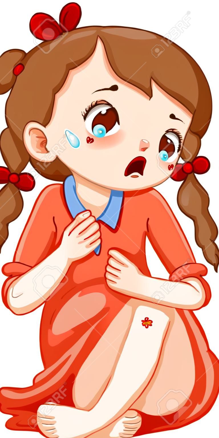 Close up traurige Mädchen schreien in Tränen