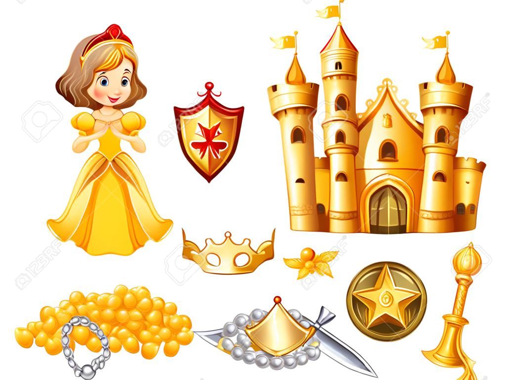 童話與騎士和公主插圖集