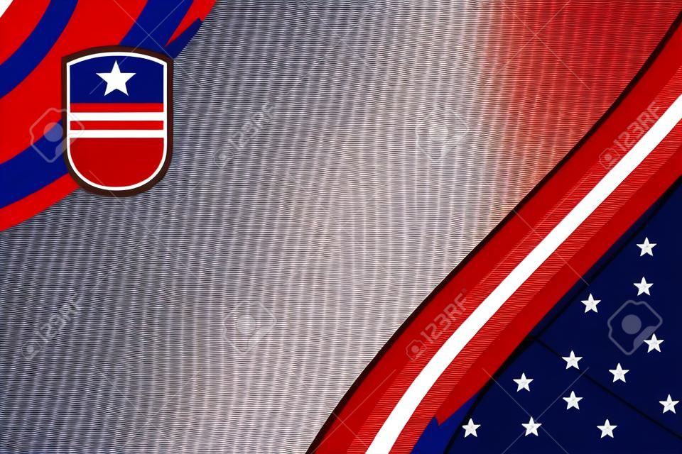 Bandera de fondo de Estados Unidos para la independencia, veteranos, día conmemorativo y otros eventos, diseño de ilustración vectorial