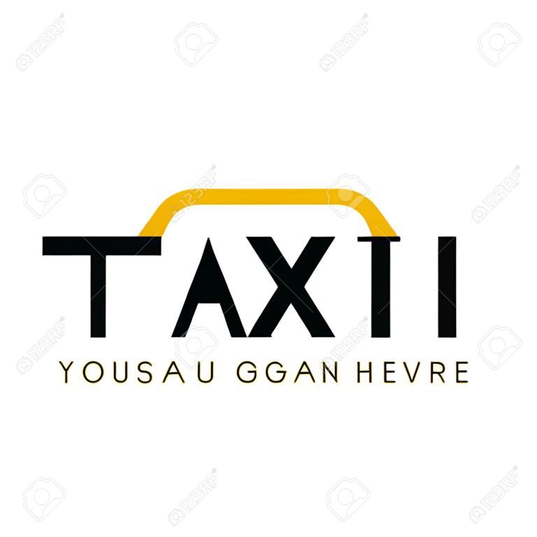 出租車服務品牌矢量標誌設計。