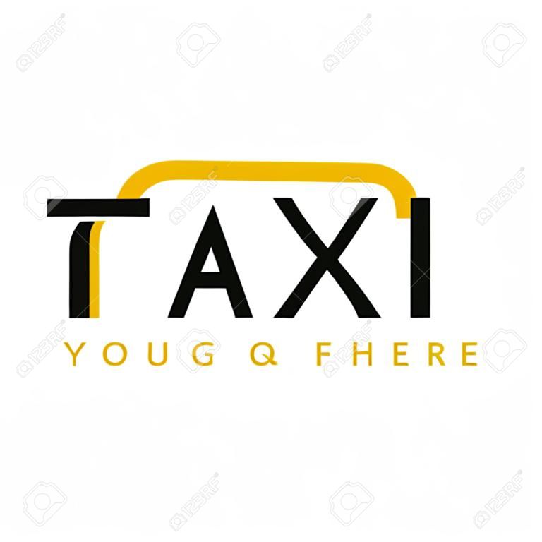 出租車服務品牌矢量標誌設計。