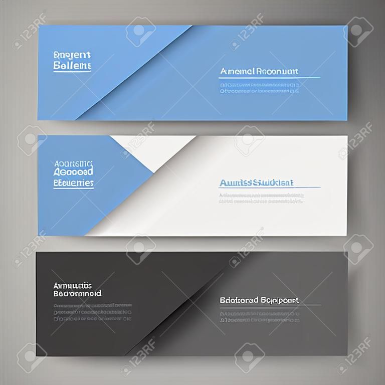 Vector banners and squares. Color and set