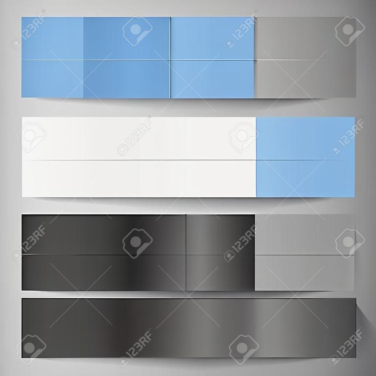 Banderas del vector y cuadrados. Color y conjunto
